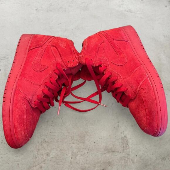Air Jordan 1 Retro High Gym Red Suede Shoes 7Y 705300-603 main image 7